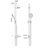 Neu 2.0 Single Rail Aquas Shower - Matte Black